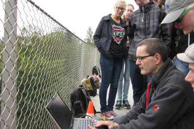 Messung auf der Brücke